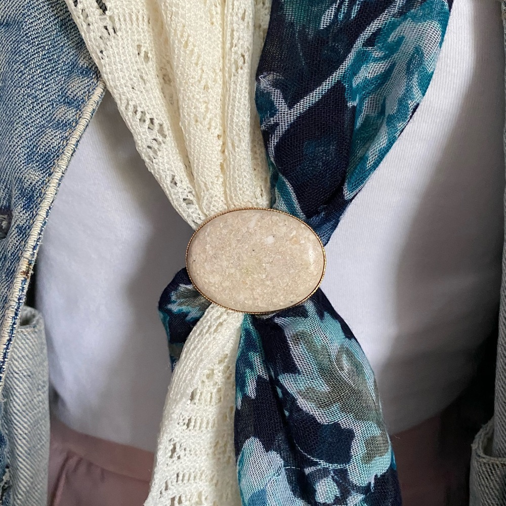 6 Stone Scarf Rings - Picture 5 of 6